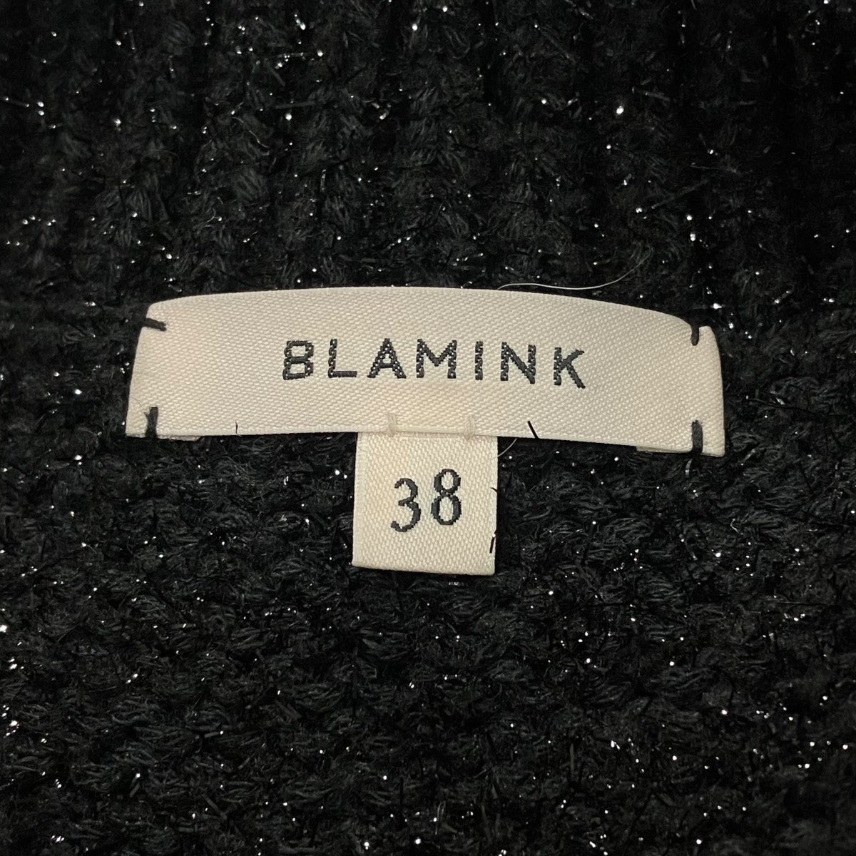 BLAMINK ラメクルーネックショートスリーブニット7918-1-060124 古着・中古-5枚目のアイテム画像