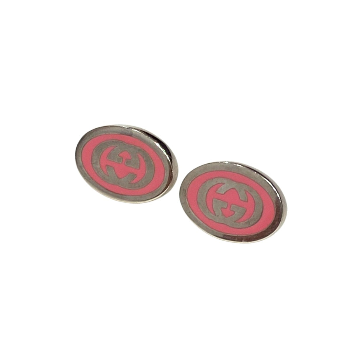 GUCCI インターロッキングシルバーピアス 古着・中古-1枚目のアイテム画像