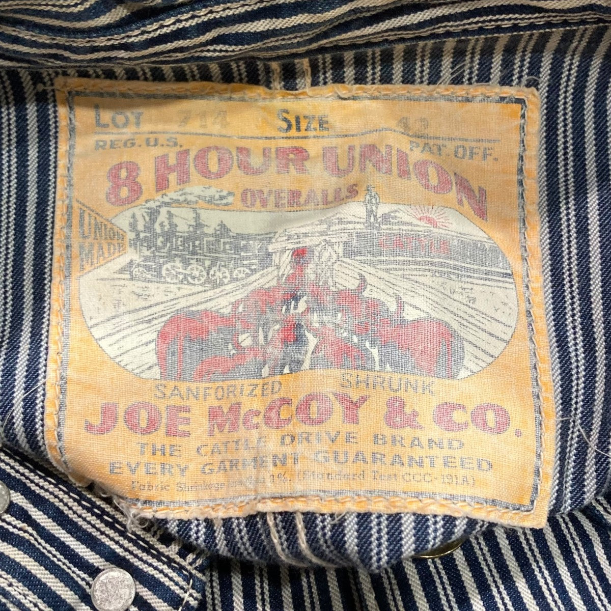 Joe McCOY(ジョーマッコイ) ヒッコリーカバーオール714 714 インディゴ