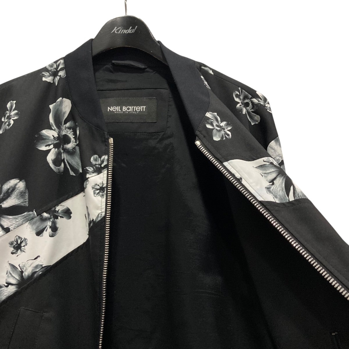NEIL BARRETT フラワープリントジャケットBSP437S L125C 古着・中古-4枚目のアイテム画像