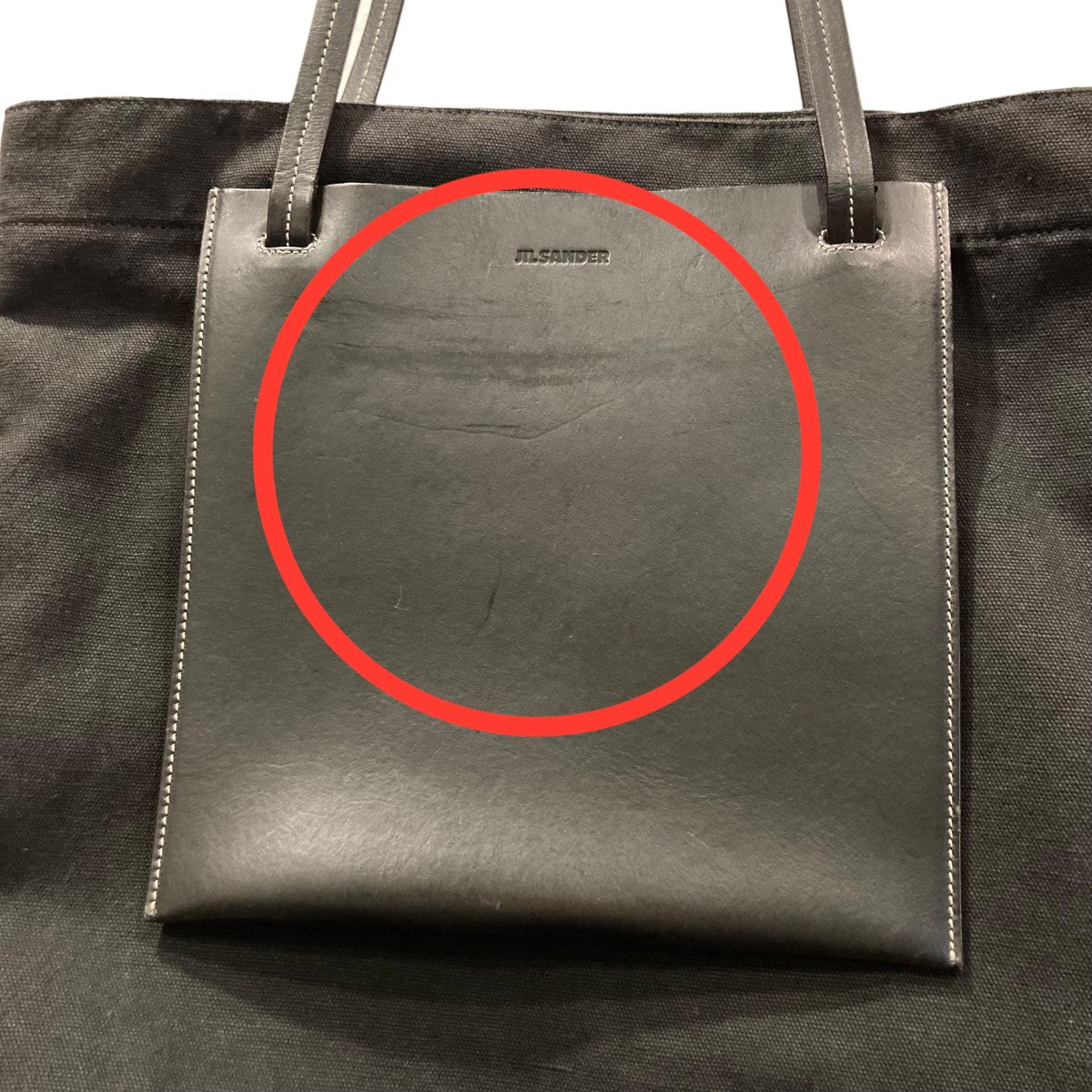 JIL SANDER POCKET FLAT SHOPPER LARGE BAGトートバッグ 古着・中古-6枚目のアイテム画像