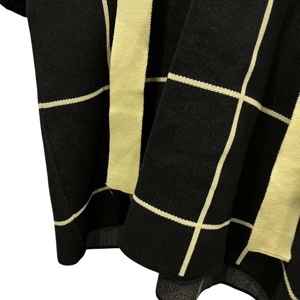 AKIRA NAKA Radka tie collar plaid knit PO BKBEタイカラー半袖ニットAR2353-BKBE 古着・中古-4枚目のアイテム画像