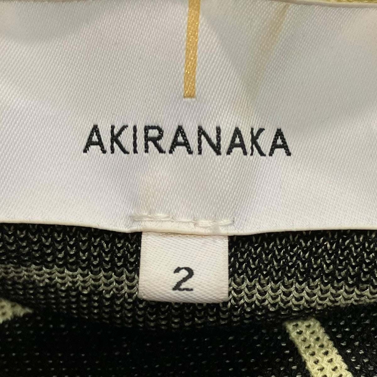 AKIRA NAKA Radka tie collar plaid knit PO BKBEタイカラー半袖ニットAR2353-BKBE 古着・中古-5枚目のアイテム画像