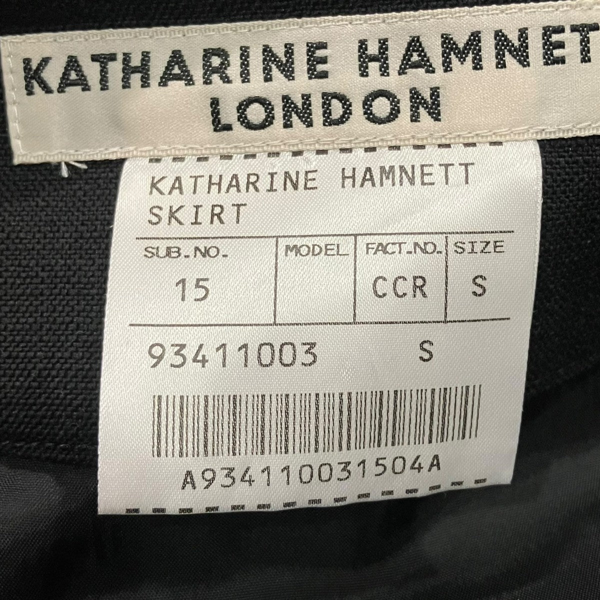 KATHARINE HAMNETT セットアップスカート 古着・中古-6枚目のアイテム画像
