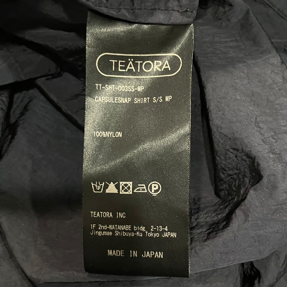 TEATORA CAPSULESNAP SHIRT S S MPナイロン半袖シャツTT-SHT-003SS-MP 古着・中古-5枚目のアイテム画像
