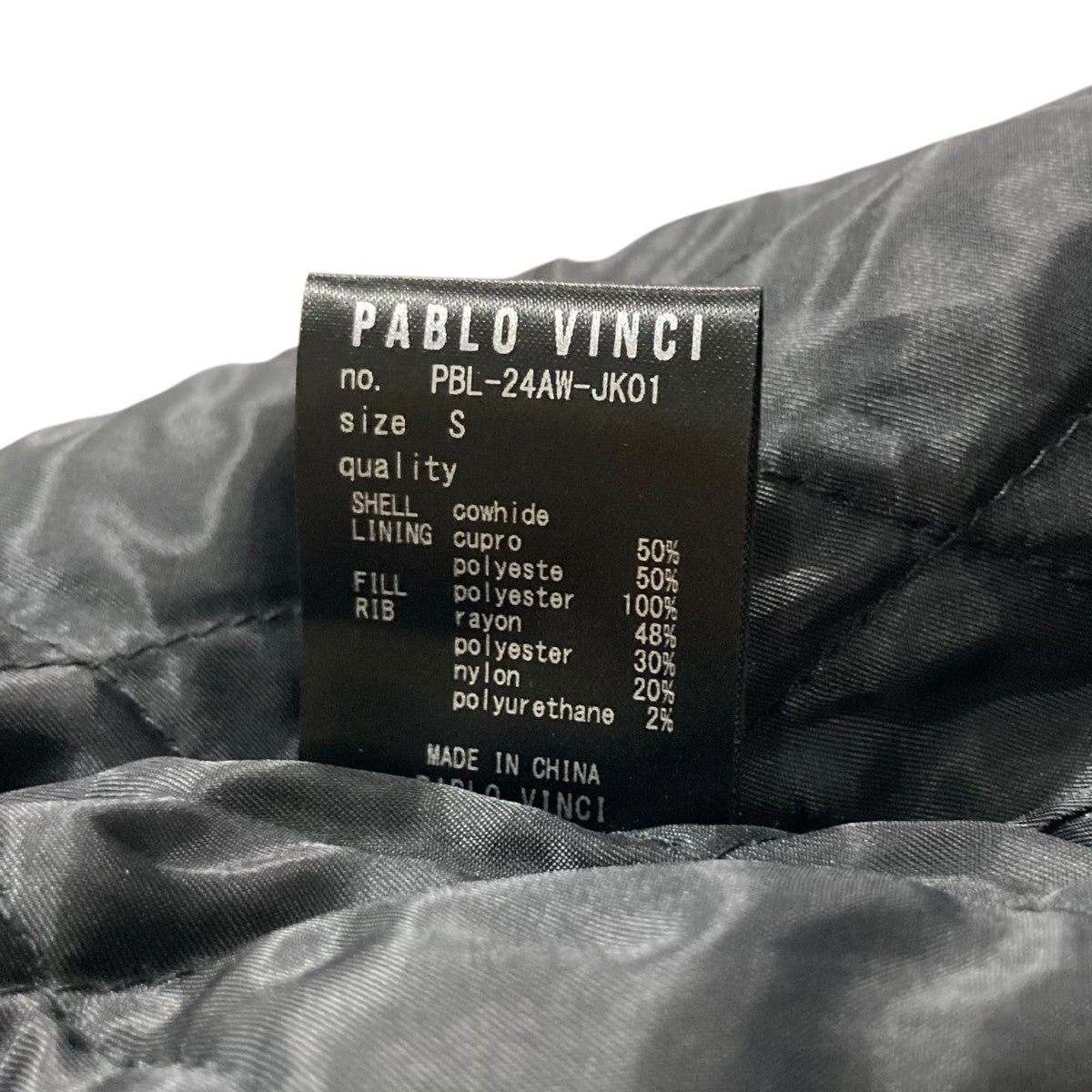 PABLO VINCI(パブロヴィンチ) 24AWカウハイドレザーボンバージャケット