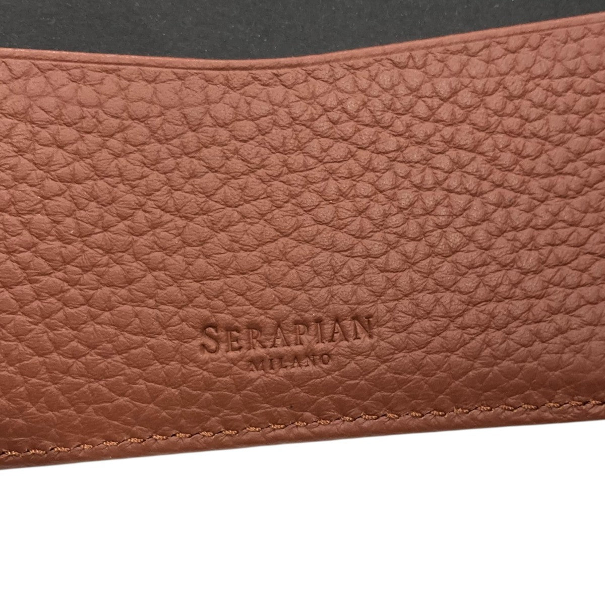 SERAPIAN CACHEMIREレザー製コインポーチ付き4カードビルフォールドウォレット2つ折り財布 古着・中古-5枚目のアイテム画像