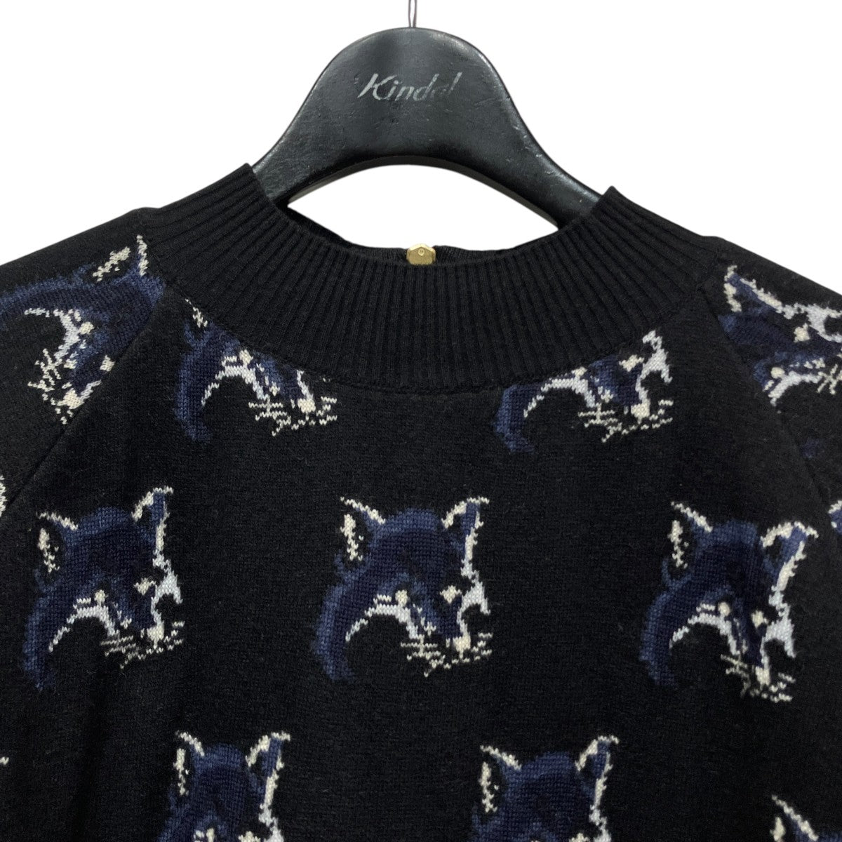 MAISON KITSUNE ウールシルクカシミヤバックジップニットKWM-0455-B 古着・中古-3枚目のアイテム画像
