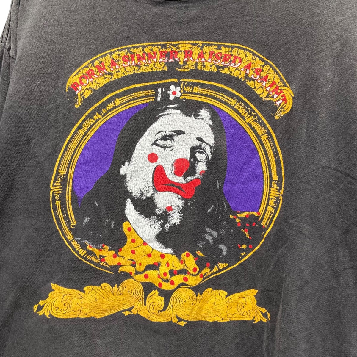 SAINT MICHAEL×BORN X RAISED ピエロプリント長袖TシャツSM-YS1-0000-C40 古着・中古-4枚目のアイテム画像