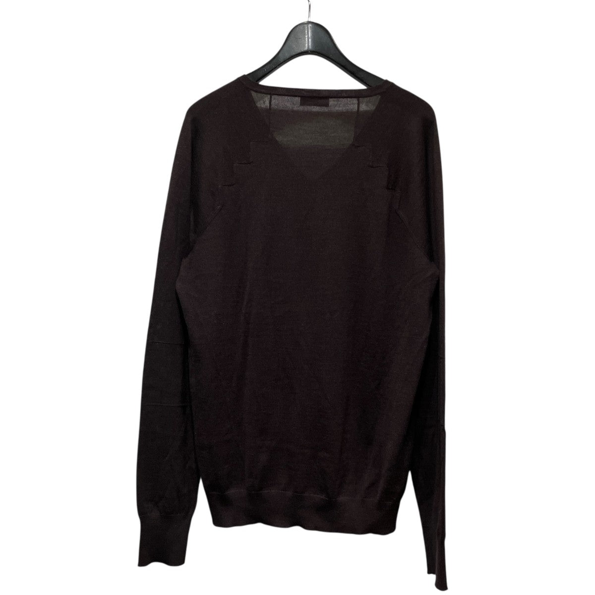 BALENCIAGA ウールシルクカシミヤVネックニット302124 古着・中古-2枚目のアイテム画像