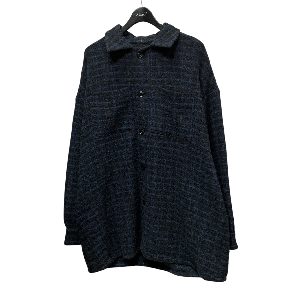 ウールカシミアシルクチェックシャツ