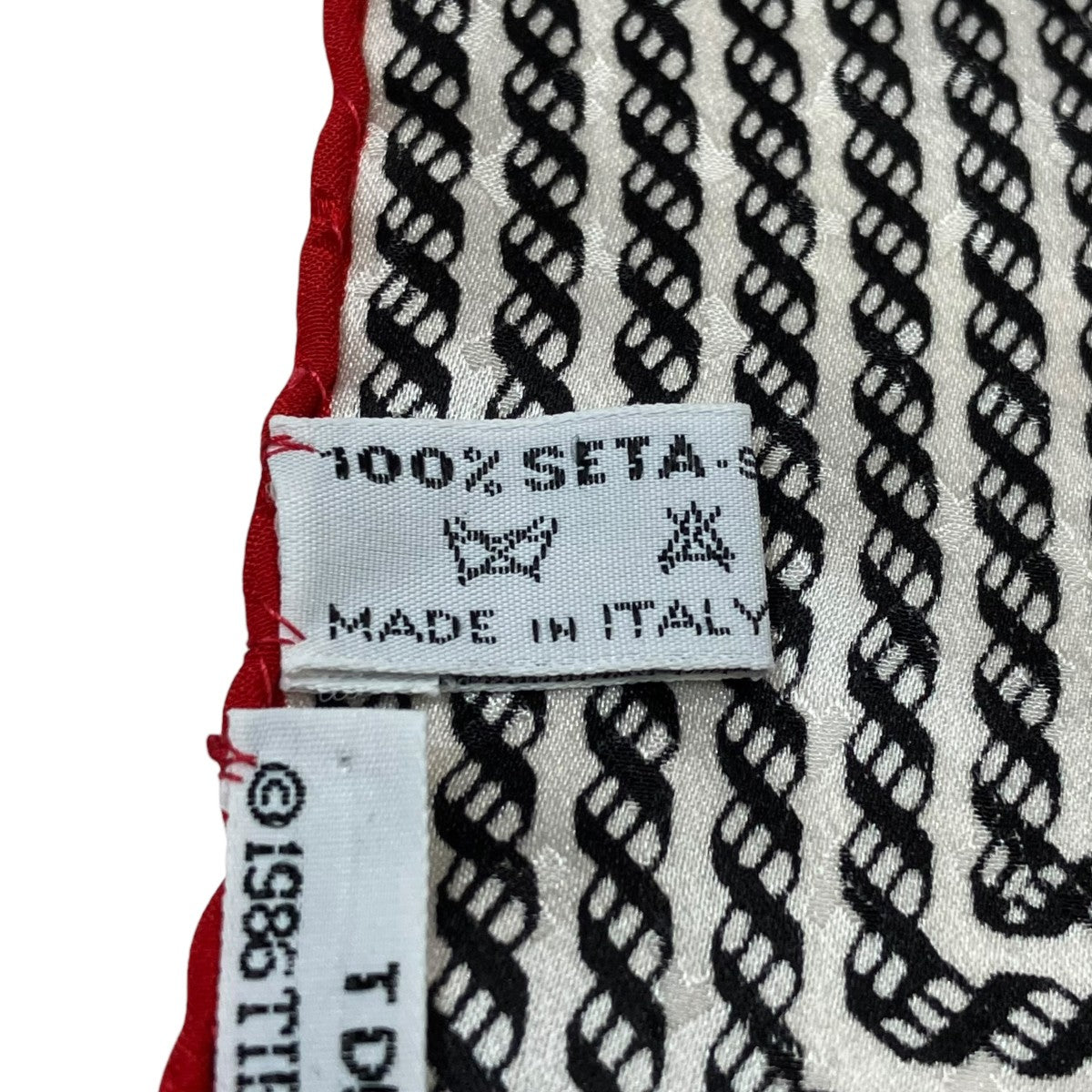 Tiffany ＆ Co．(ティファニー) ロープ柄シルクスカーフ レッド サイズ