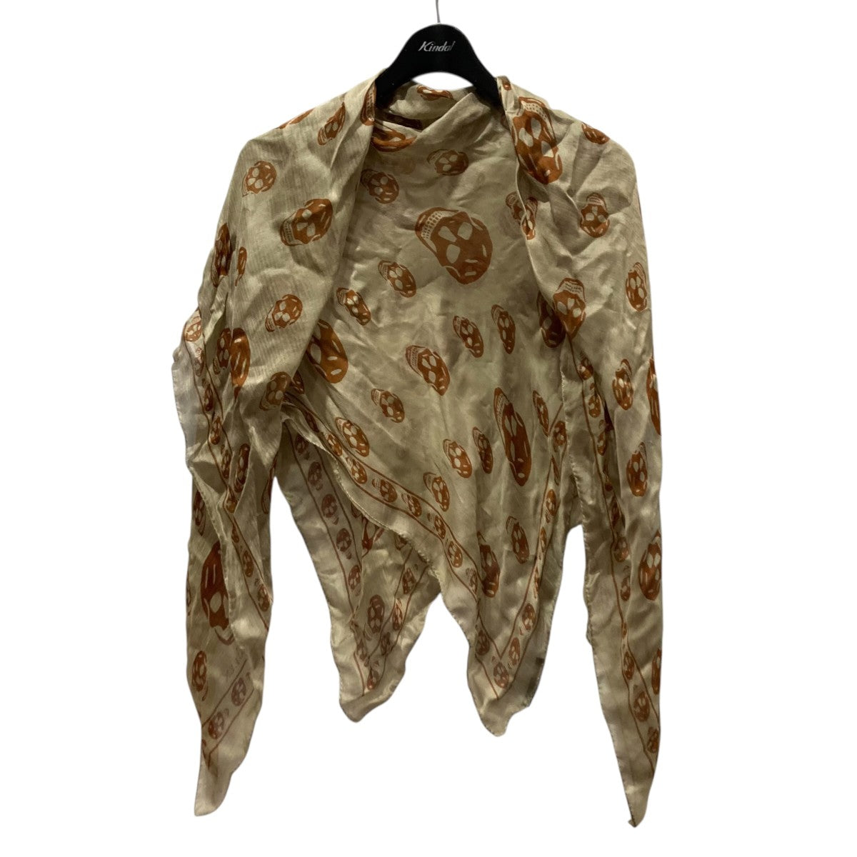 ALEXANDER McQUEEN スカルシルクスカーフ 古着・中古-1枚目のアイテム画像