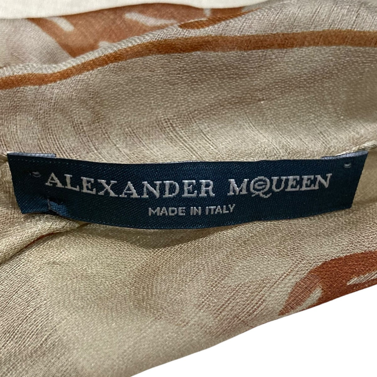 ALEXANDER McQUEEN スカルシルクスカーフ 古着・中古-4枚目のアイテム画像