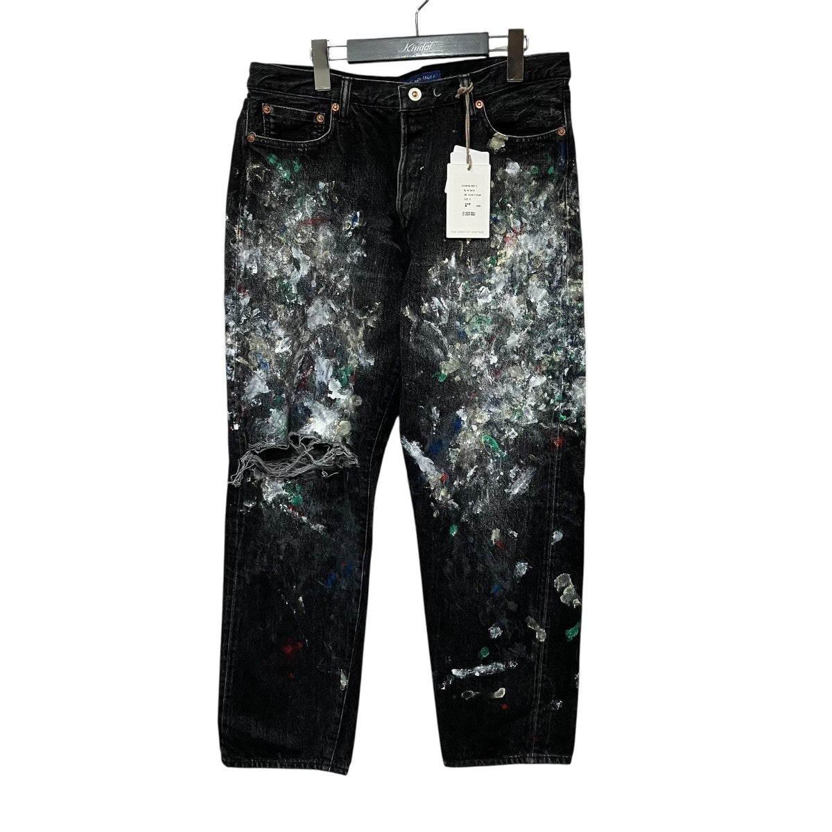 HERILL HL XX Denimペイント加工デニムパンツ23-030-HL-8001-3 古着・中古-1枚目のアイテム画像