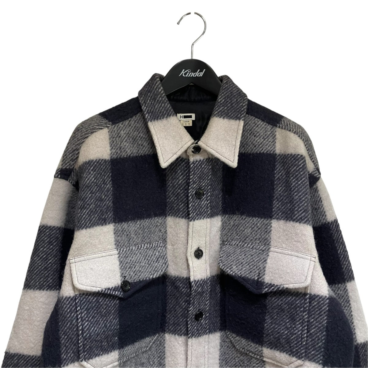 FLUFFY CHECK BIG CPO JACKETチェックCPOジャケット1211-174-7488