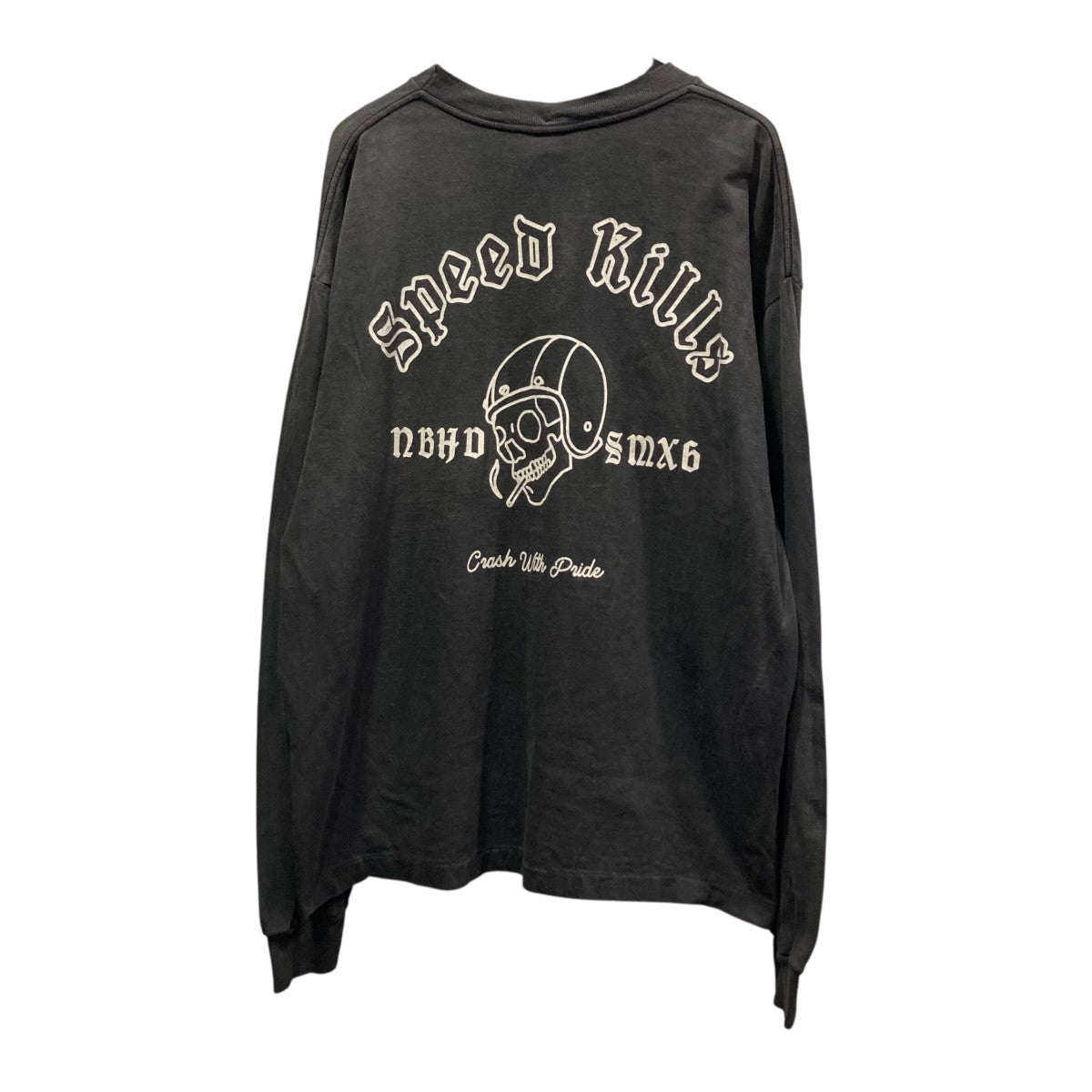 NEIGHBORHOOD×SAINT MICHAEL LS Tee Sthd．Speedkillsダメージ加工長袖プリントカットソー25119SMN-CSM05S 古着・中古-2枚目のアイテム画像