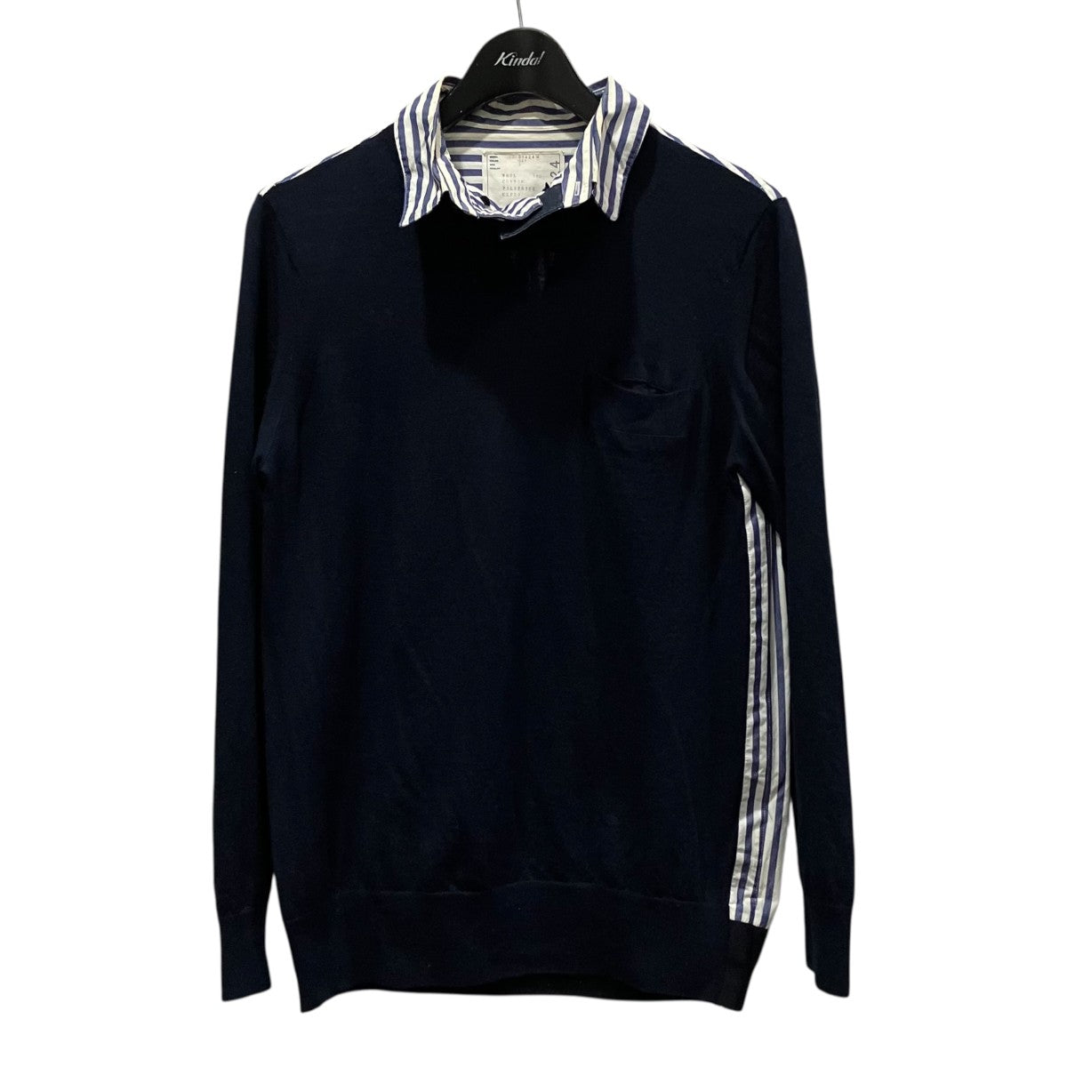 sacai シャツドッキングニット17-01424M 古着・中古-1枚目のアイテム画像