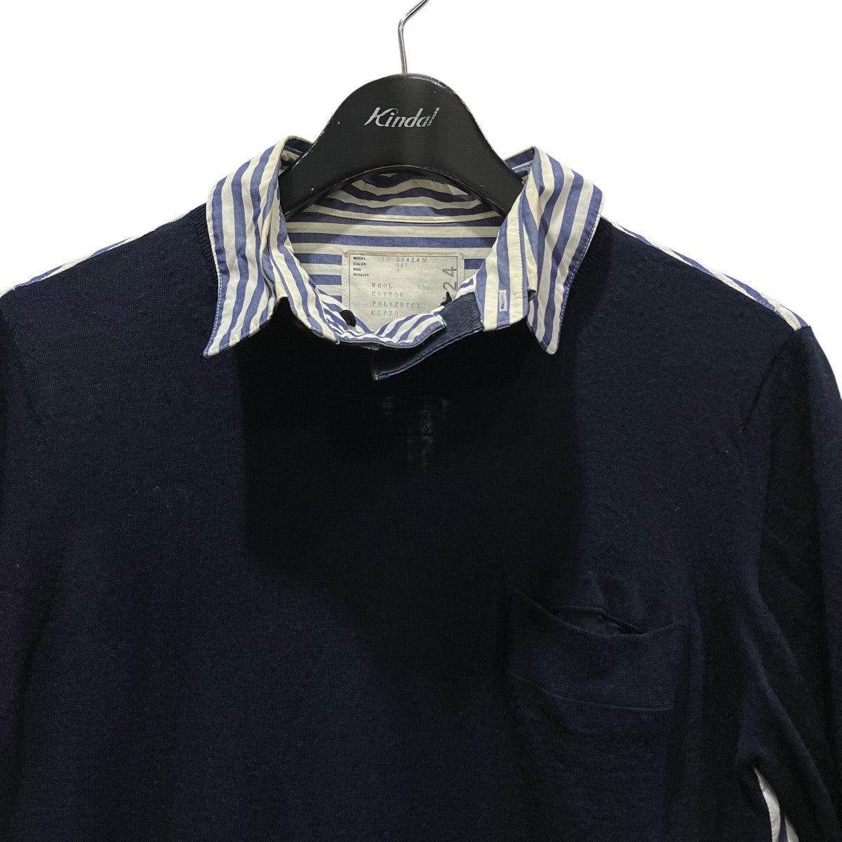 sacai(サカイ) シャツドッキングニット17-01424M 17-01424M ネイビー