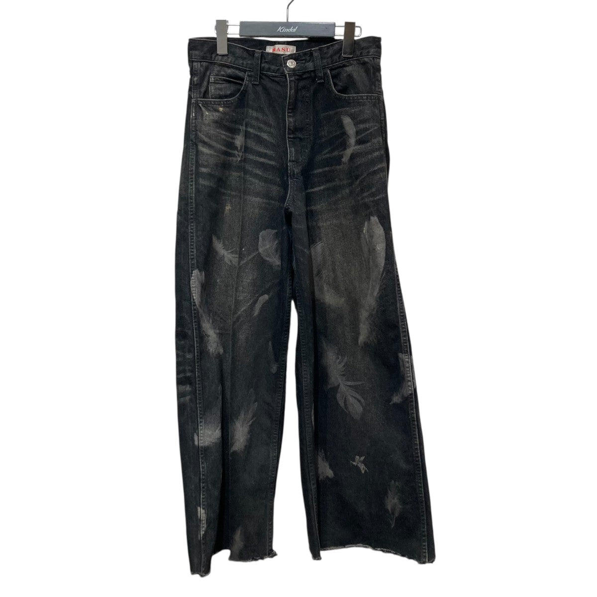 MASU BOYS FEATHER BAGGY JEANSグラフィックプリントバギーデニムパンツMBFW-PTB224L