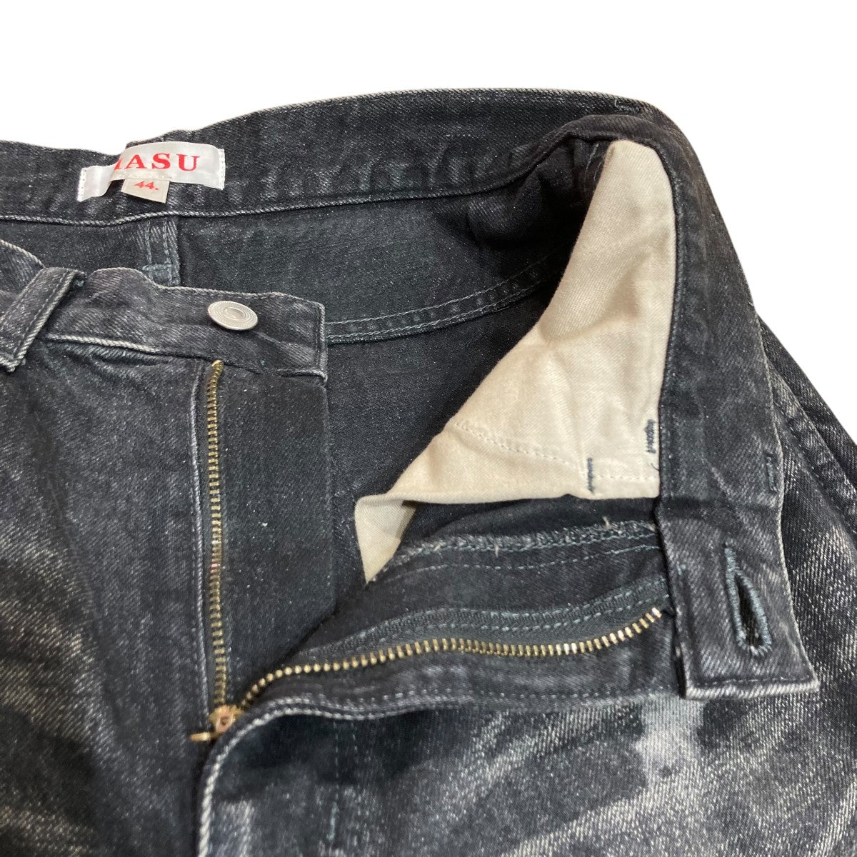 MASU BOYS FEATHER BAGGY JEANSグラフィックプリントバギーデニムパンツMBFW-PTB224L
