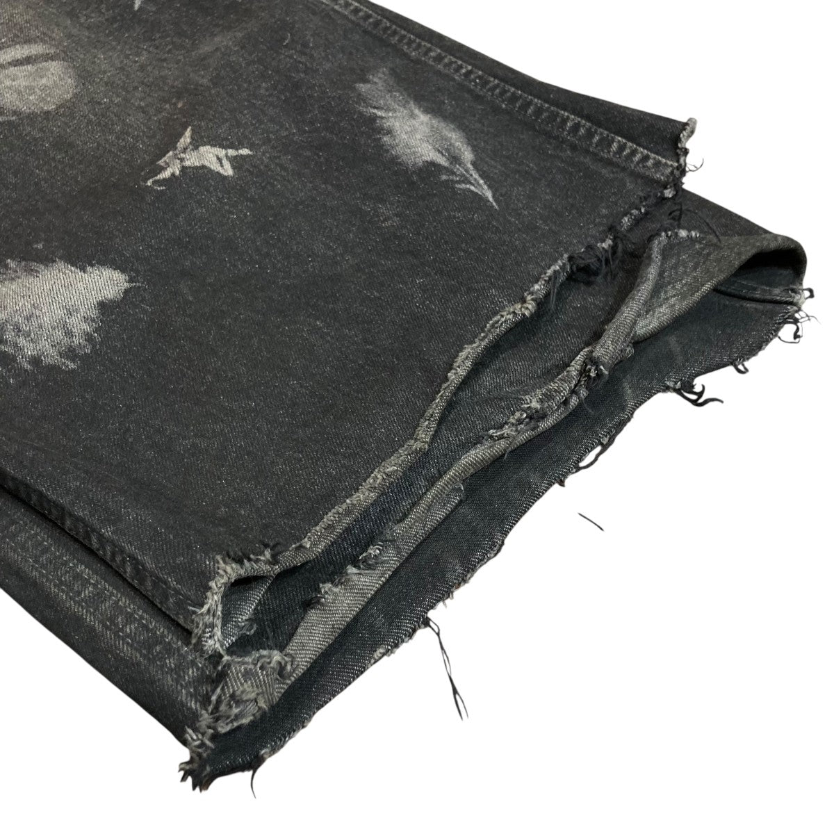 MASU BOYS FEATHER BAGGY JEANSグラフィックプリントバギーデニムパンツMBFW-PTB224L