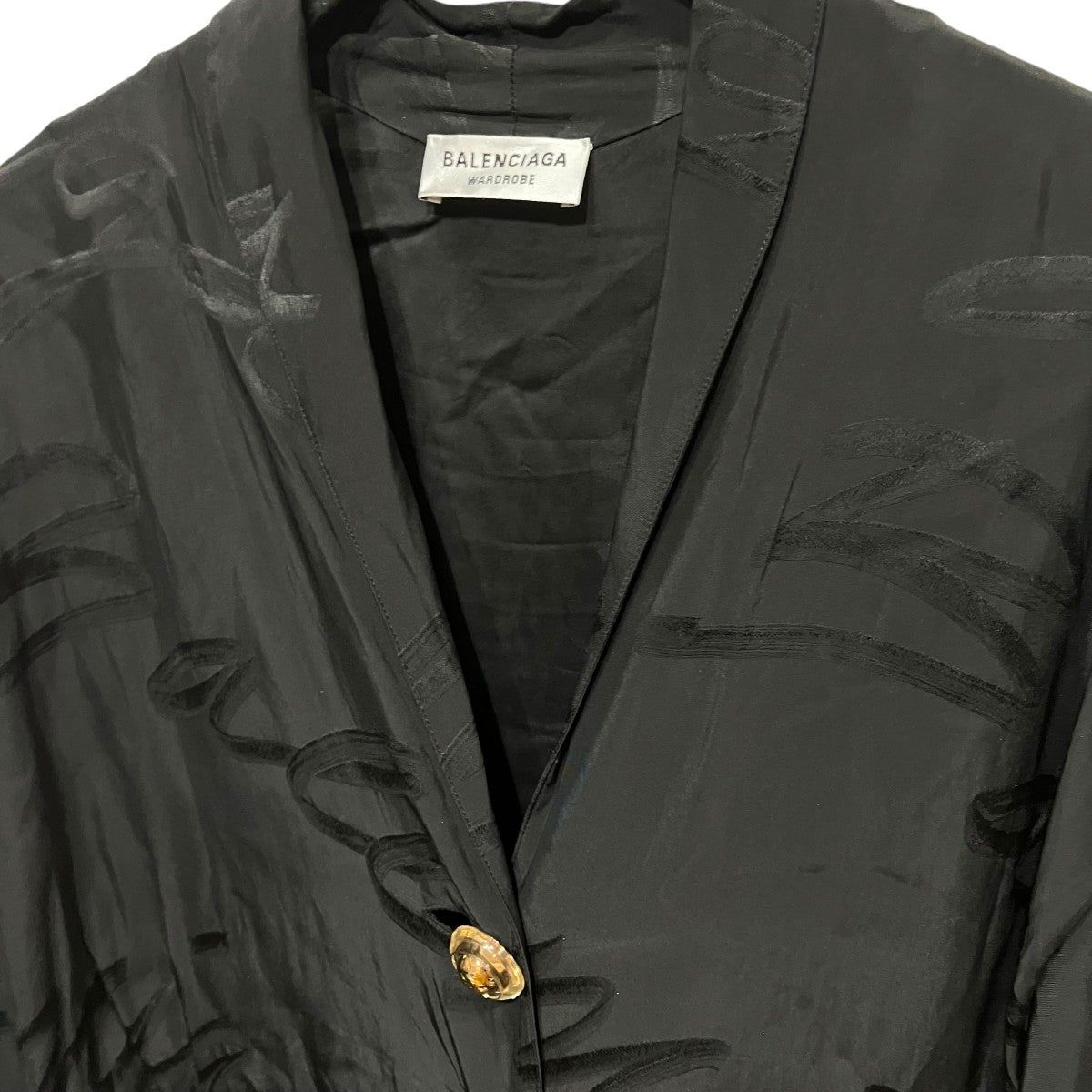 BALENCIAGA 総ロゴ半袖シャツ675417 古着・中古-3枚目のアイテム画像