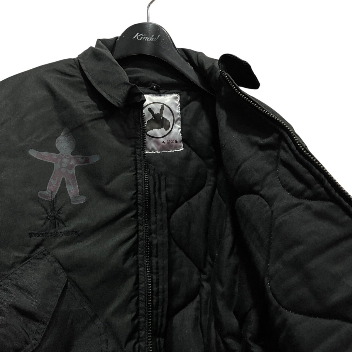 BASKETCASE バックプリントMA-1ジャケット 古着・中古-4枚目のアイテム画像