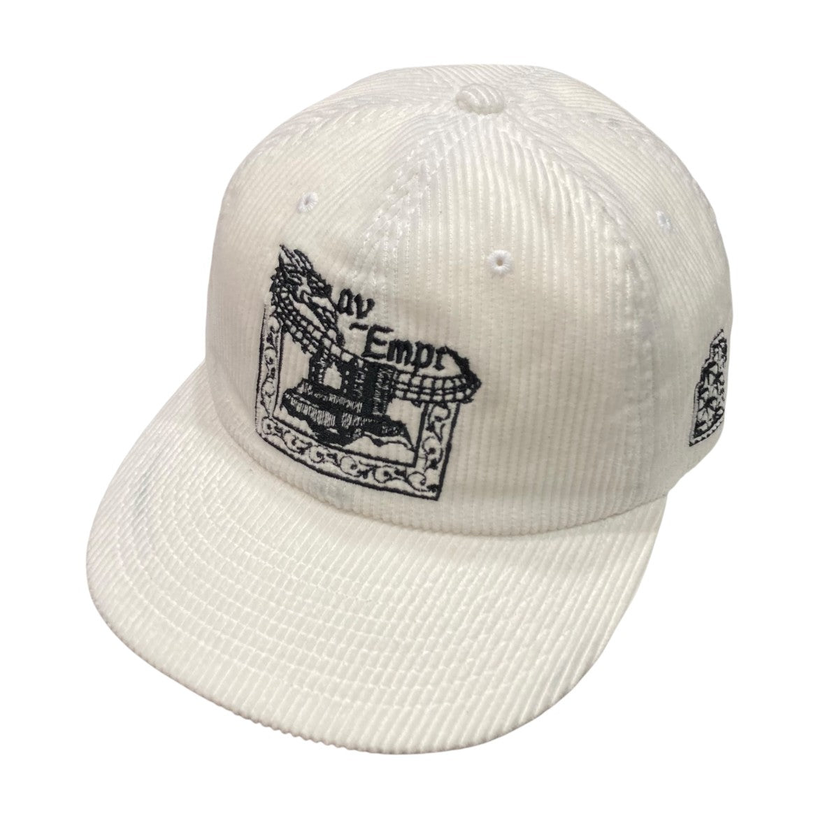 C．E DRAGON CASTLE CAP WHITEコーデュロイキャップCES28G05 古着・中古-1枚目のアイテム画像