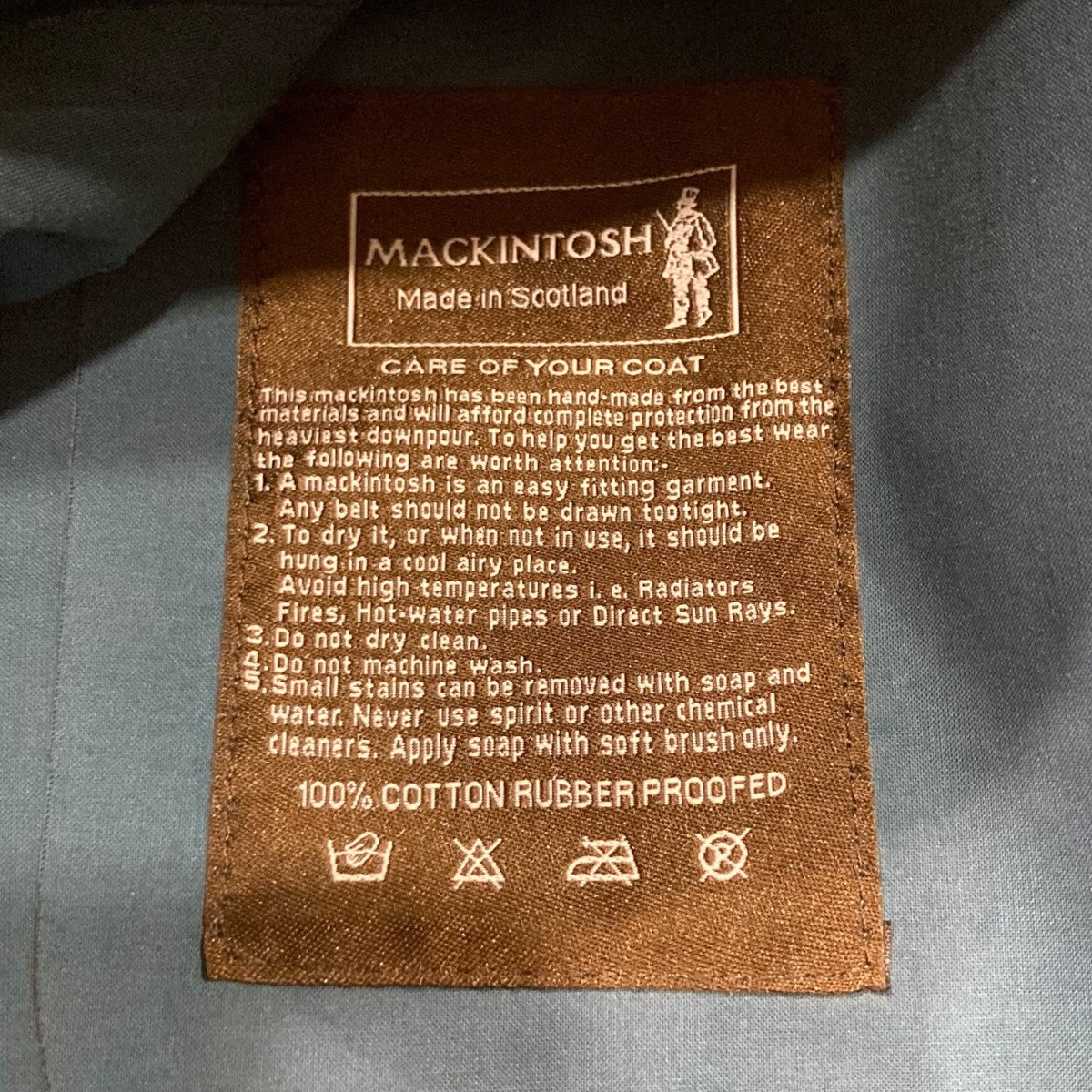 MACKINTOSH ゴム引きステンカラコート 古着・中古-6枚目のアイテム画像