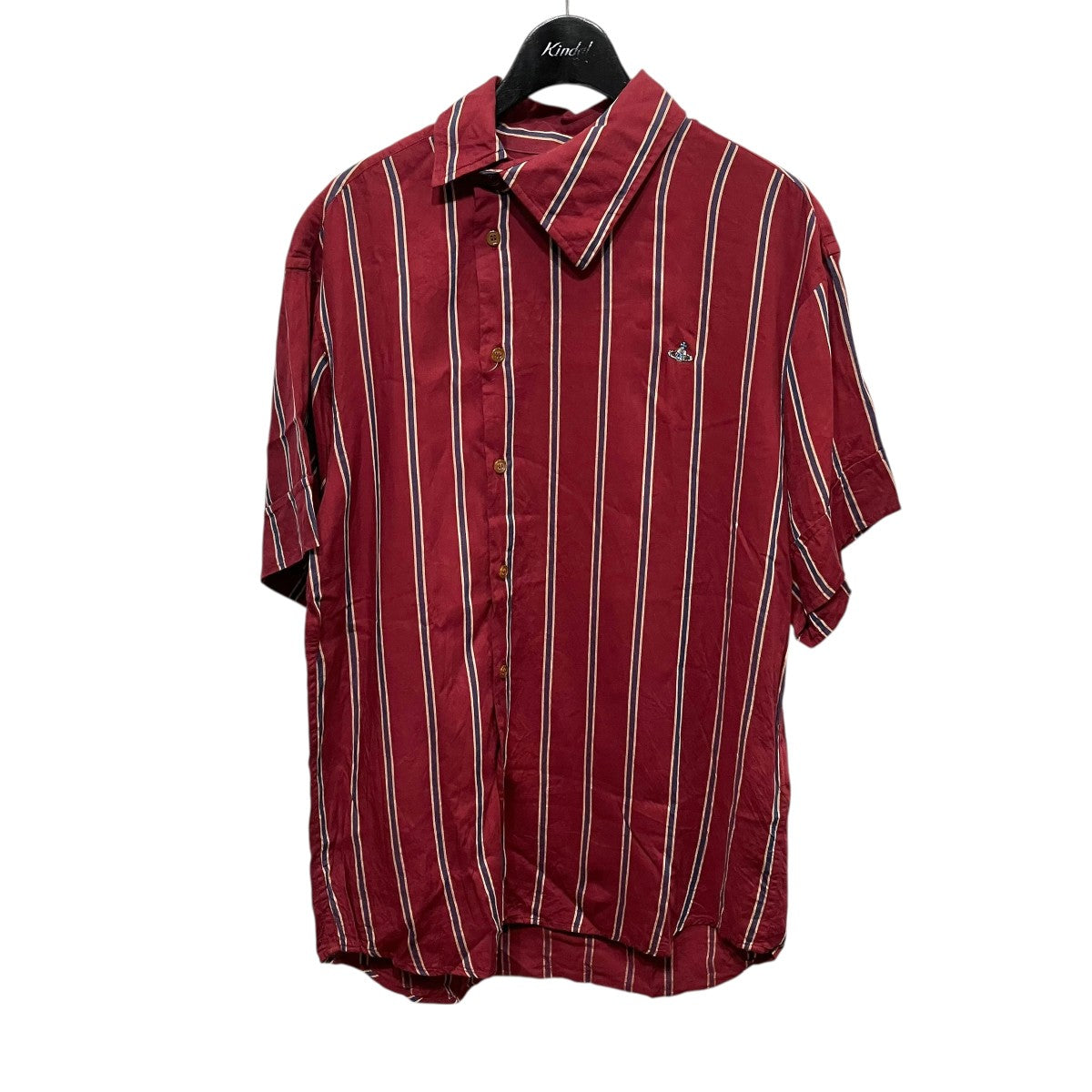 Vivienne Westwood man 半袖ストライプシャツVW-WR-70833 古着・中古-1枚目のアイテム画像