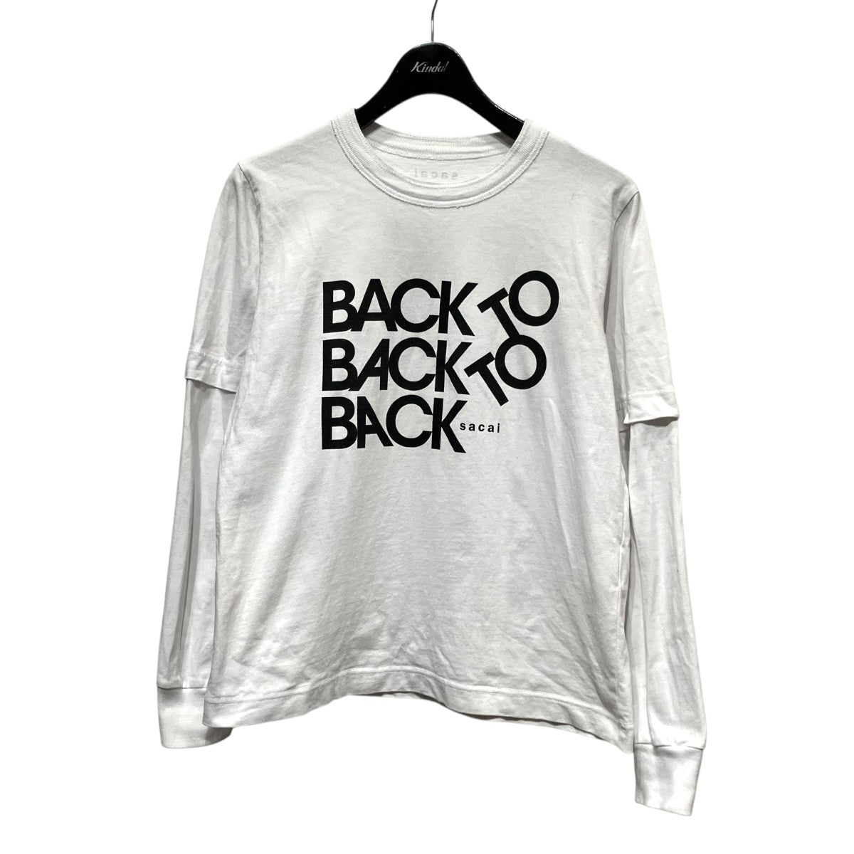 sacai BACK to BACK LAYERED LONG SLEEVE CUTSEWレイヤードカットソー22-0448S 古着・中古-1枚目のアイテム画像