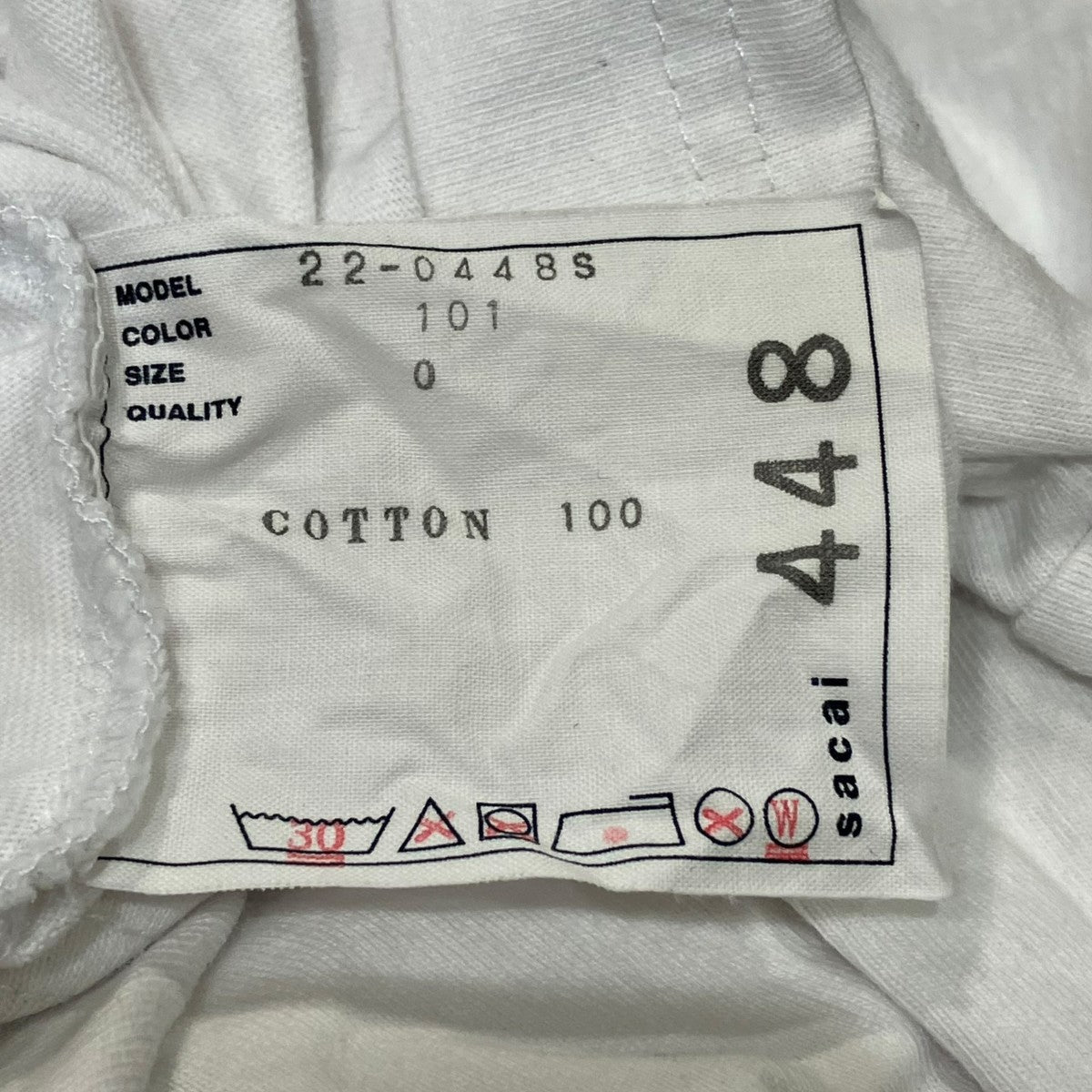 sacai BACK to BACK LAYERED LONG SLEEVE CUTSEWレイヤードカットソー22-0448S 古着・中古-6枚目のアイテム画像