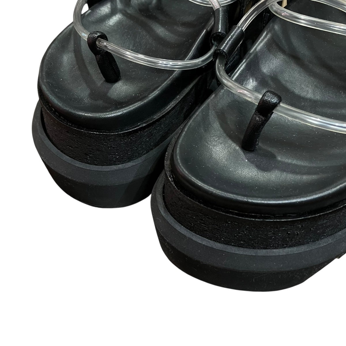 sacai COWHIDEクリアチューブ厚底サンダル 古着・中古-4枚目のアイテム画像