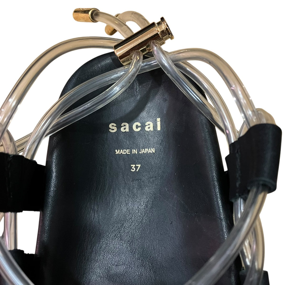 sacai COWHIDEクリアチューブ厚底サンダル 古着・中古-8枚目のアイテム画像