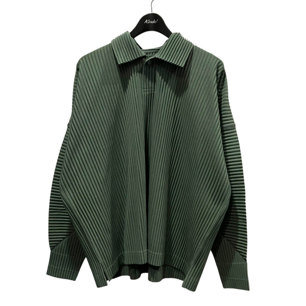 【美品✨】【3】HOMME PLISSE ISSEY MIYAKE ポロシャツ Homme Plissé Issey Miyake プリーツ ロングスリーブポロシャツ