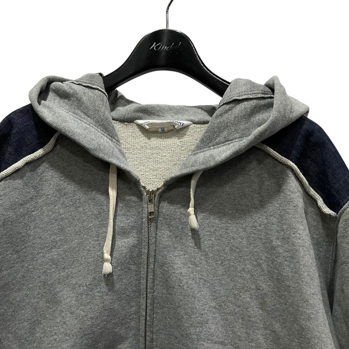 COMME des GARCONS SHIRT デニムドッキングパーカー 古着・中古-3枚目のアイテム画像
