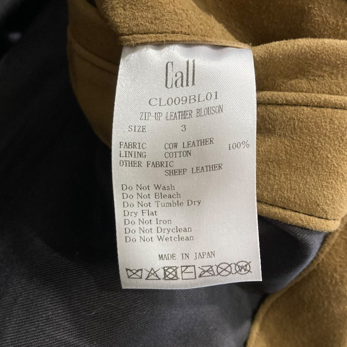 ZIP-UP LEATHER BLOUSONレザーブルゾンCL009BL01