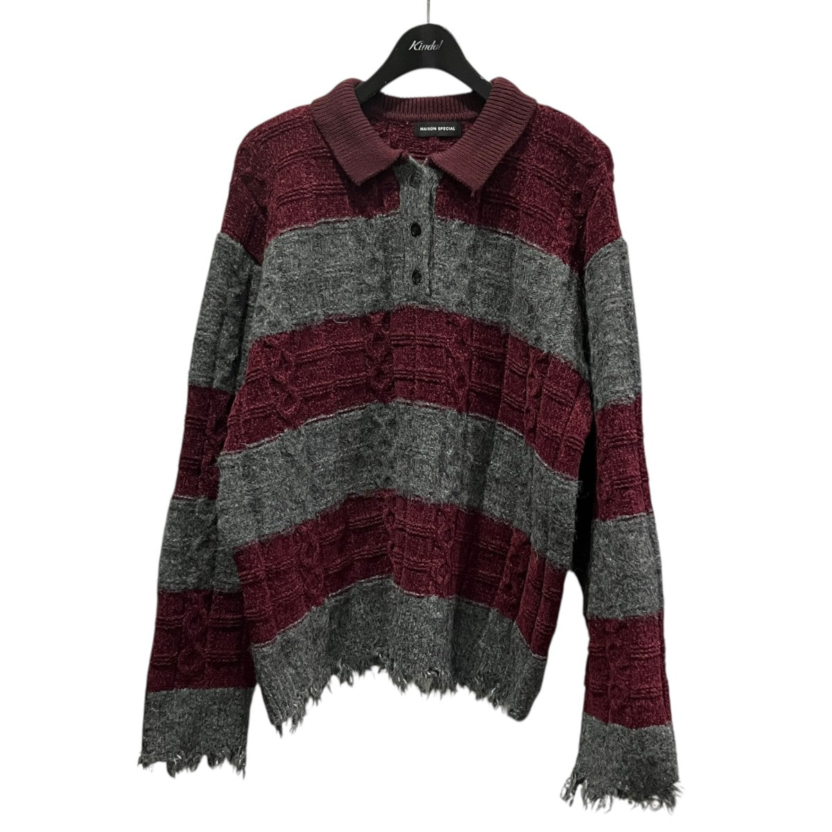 Cable Knitting Border Rugger Knit Topsケーブル ボーダーニット21242365709