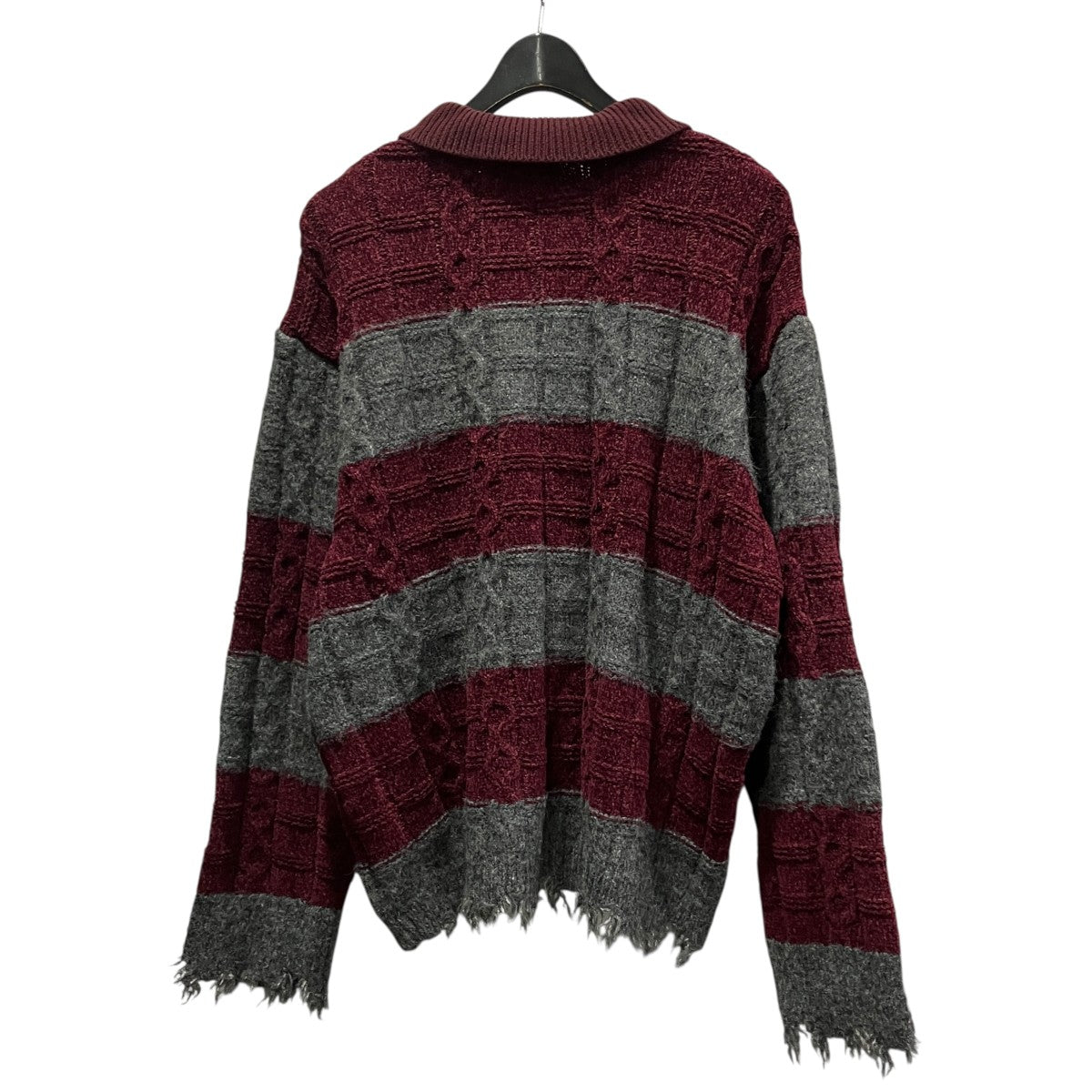 Cable Knitting Border Rugger Knit Topsケーブル ボーダーニット21242365709