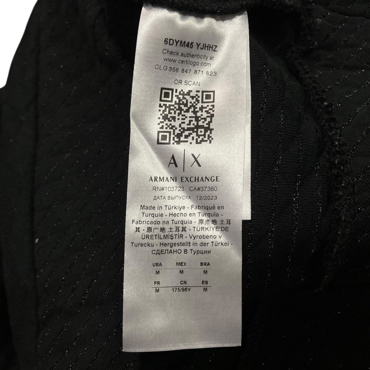 ARMANI EXCHANGE キルティングパーカー6DYM45 Y JHHZ 古着・中古-6枚目のアイテム画像