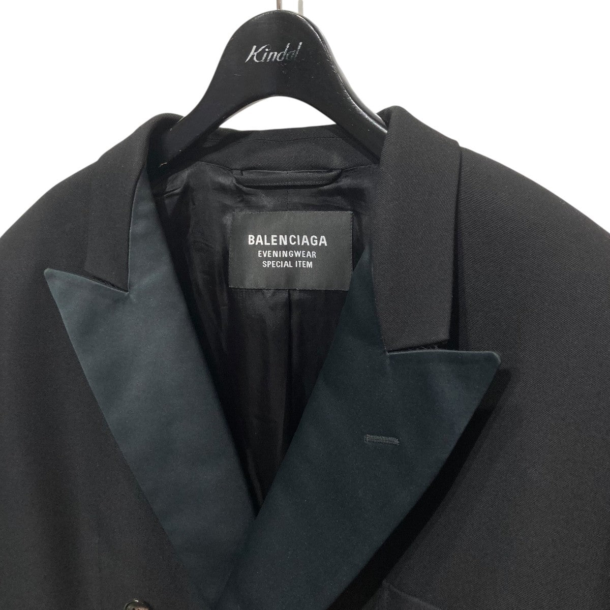 BALENCIAGA Black Cristobal Double-Breasted Blazer Jacketダブルジャケット675391 古着・中古-3枚目のアイテム画像