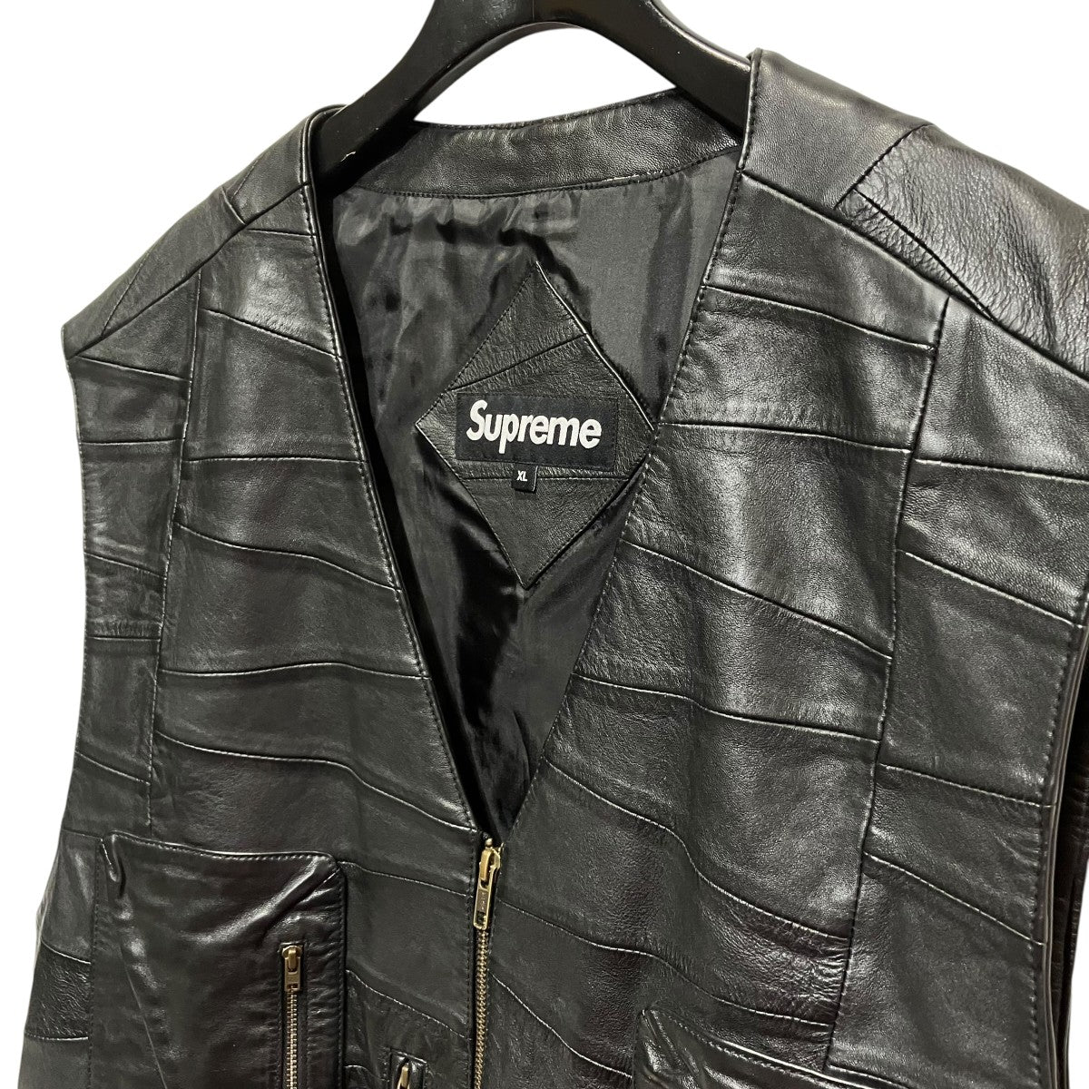 23SSPatchwork Leather Cargo Vestパッチワークレザーカーゴベスト