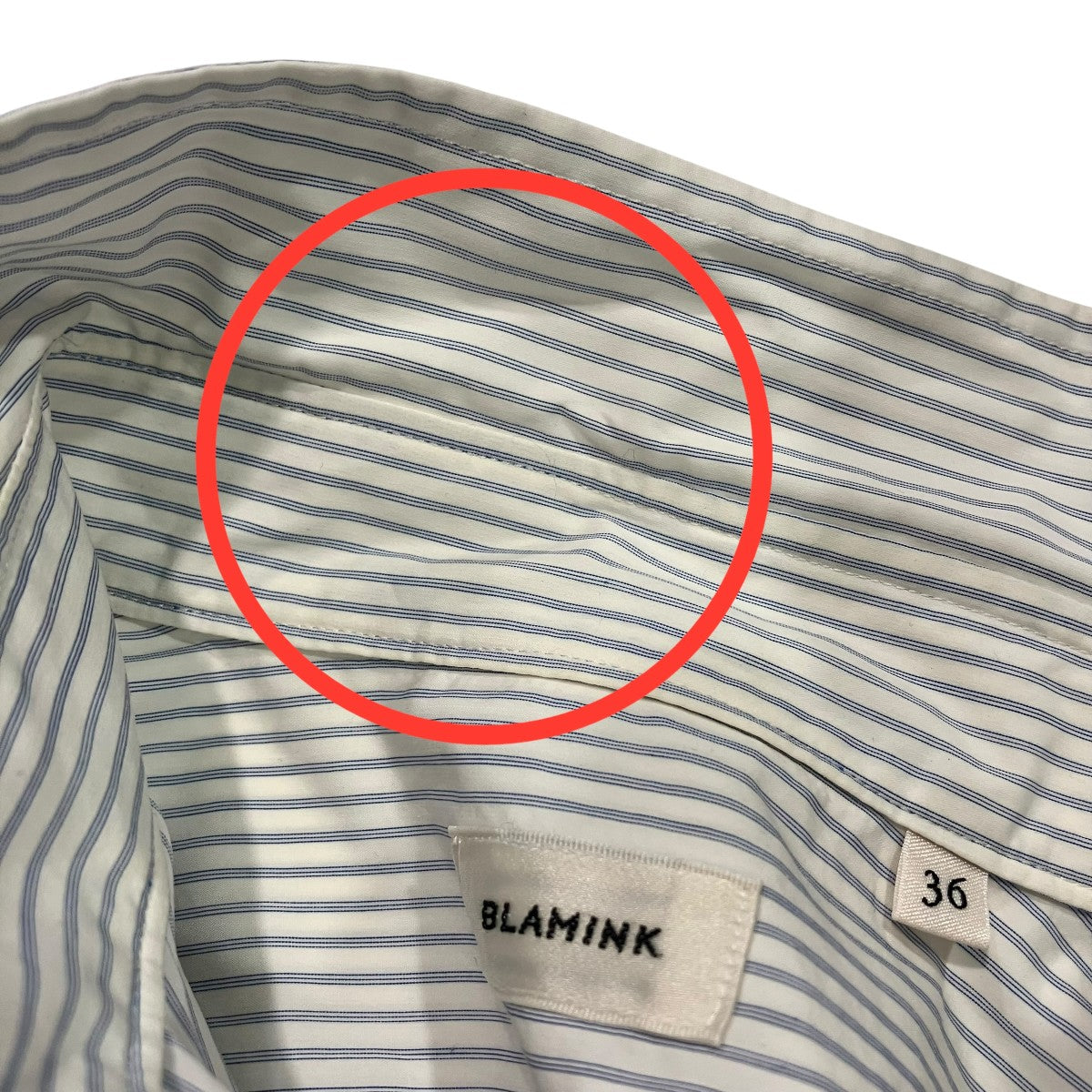 BLAMINK ストライプシャツ7911-230-0157 古着・中古-7枚目のアイテム画像