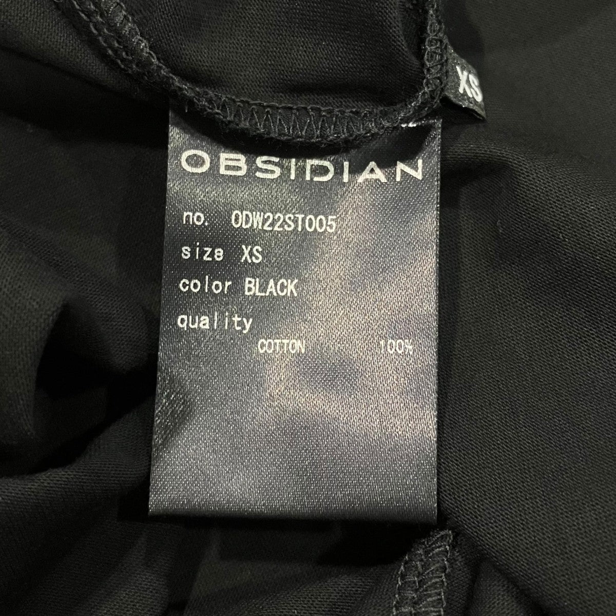 OBSIDIAN HALF SLEEVE TURTLE NECK PRINTハーフスリーブタートルネックプリントカットソー 古着・中古-4枚目のアイテム画像