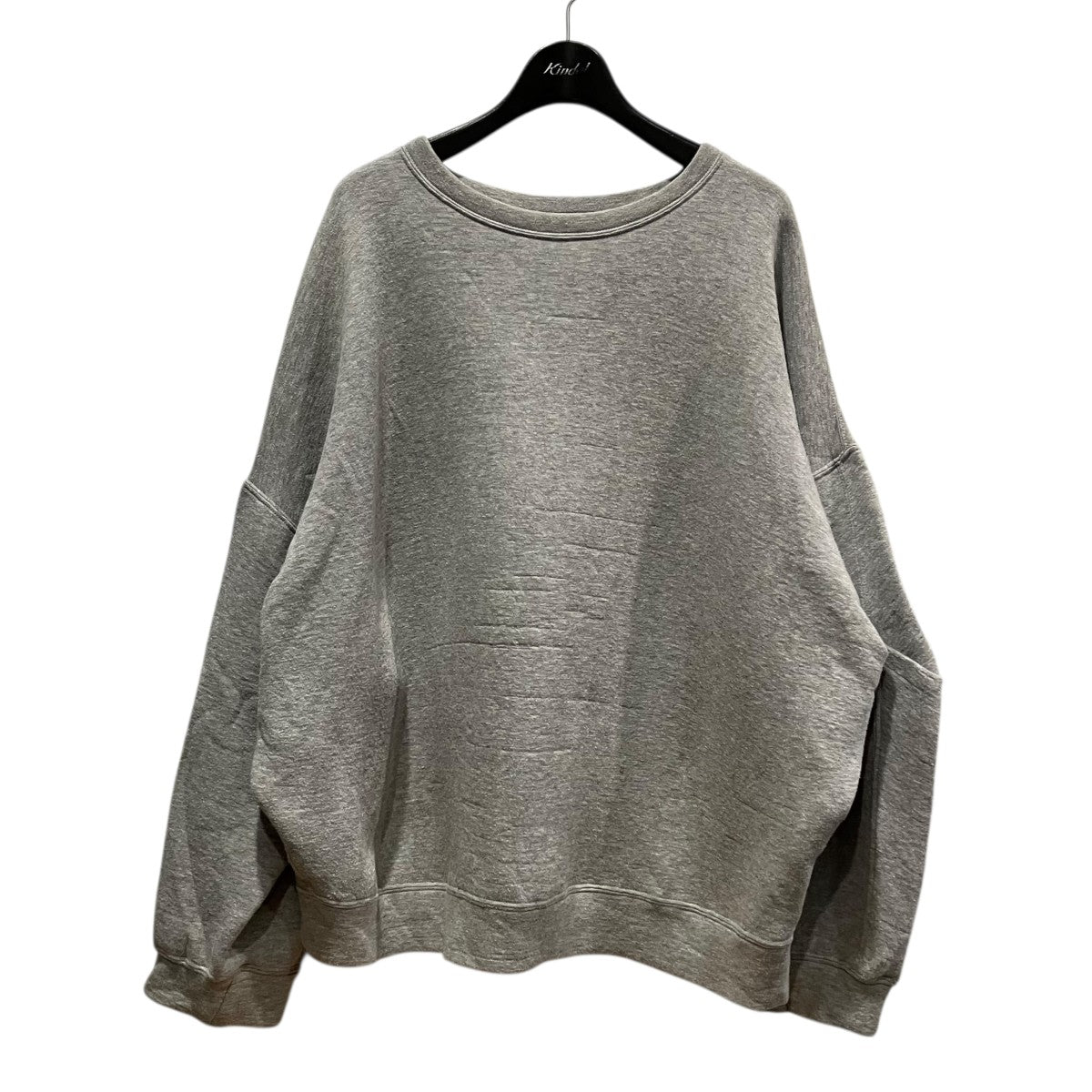 COTTON DOUBLE KNIT TUCKED CREW NECK LSクルーネックスウェットST.1118