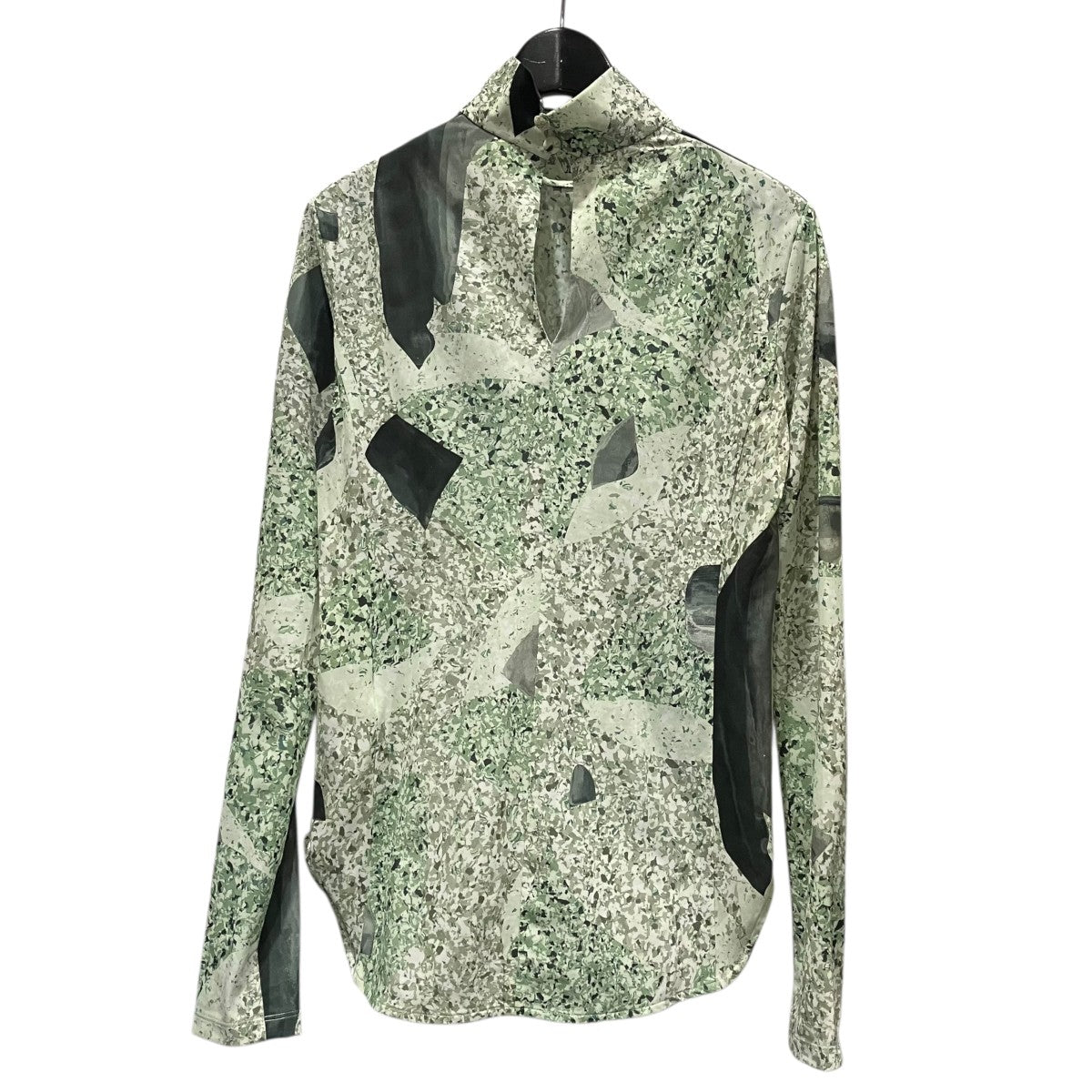 mame kurogouchi Marble Print Jersey High Neck Top総柄カットソーMM25FW-JS076 古着・中古-2枚目のアイテム画像