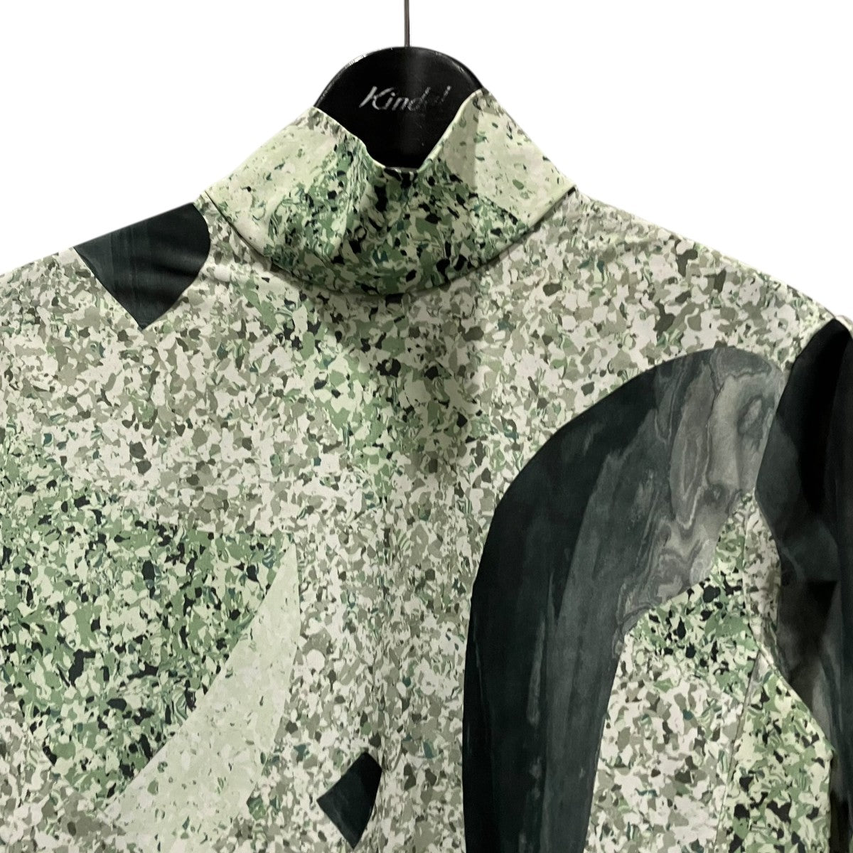 mame kurogouchi Marble Print Jersey High Neck Top総柄カットソーMM25FW-JS076 古着・中古-3枚目のアイテム画像