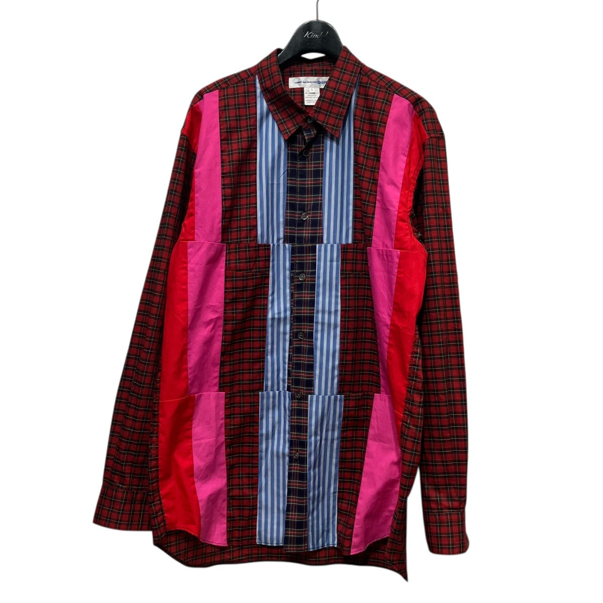 COMME des GARCONS SHIRT 25AWパッチワークシャツFP-B029 古着・中古-1枚目のアイテム画像