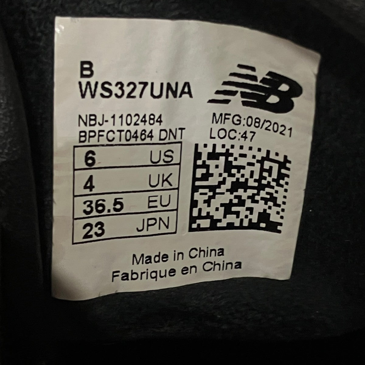 スニーカーWS327UNA